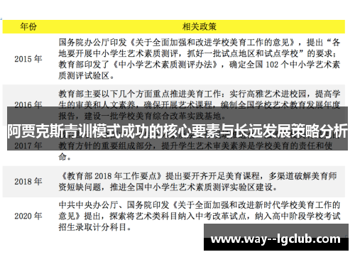 阿贾克斯青训模式成功的核心要素与长远发展策略分析